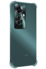 BASEY. Hoesje Geschikt voor Oppo Reno11 F Hoesje Siliconen Shock Proof Case Hoes - Hoes Geschikt voor Oppo Reno11 F Hoes Cover Case Shockproof - Transparant - 2 PACK