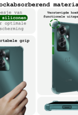 BASEY. Hoesje Geschikt voor Oppo Reno11 F Hoesje Siliconen Shock Proof Case Hoes Met Screenprotector - Hoes Geschikt voor Oppo Reno11 F Hoes Cover Case Shockproof - Transparant