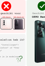 BASEY. Hoesje Geschikt voor Oppo Reno11 F Hoesje Siliconen Case Hoes Met Screenprotector - Hoes Geschikt voor Oppo Reno11 F Hoes Cover Case - Transparant