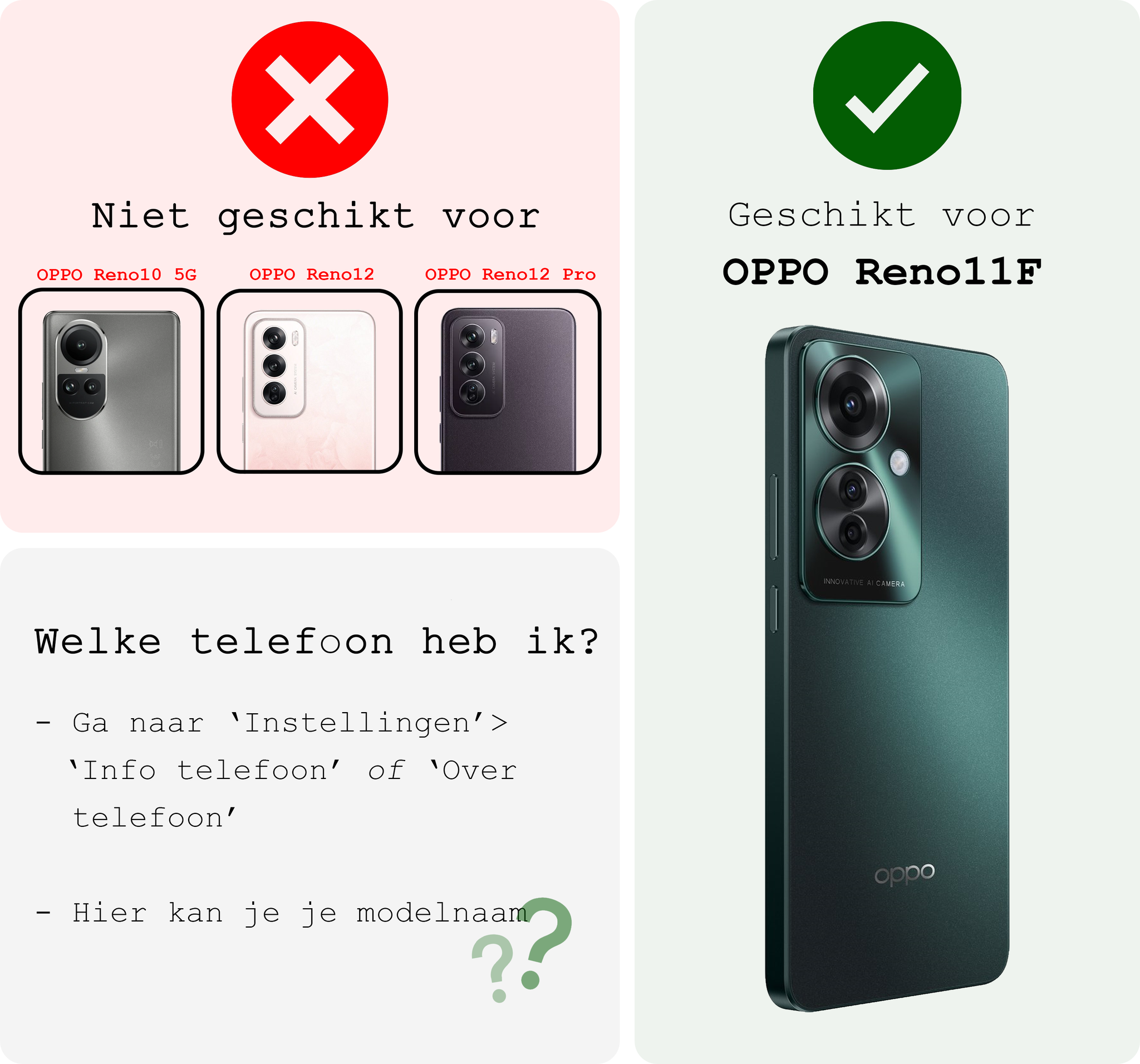 BASEY. Hoesje Geschikt voor Oppo Reno11 F Hoesje Siliconen Case Hoes Met Screenprotector - Hoes Geschikt voor Oppo Reno11 F Hoes Cover Case - Transparant