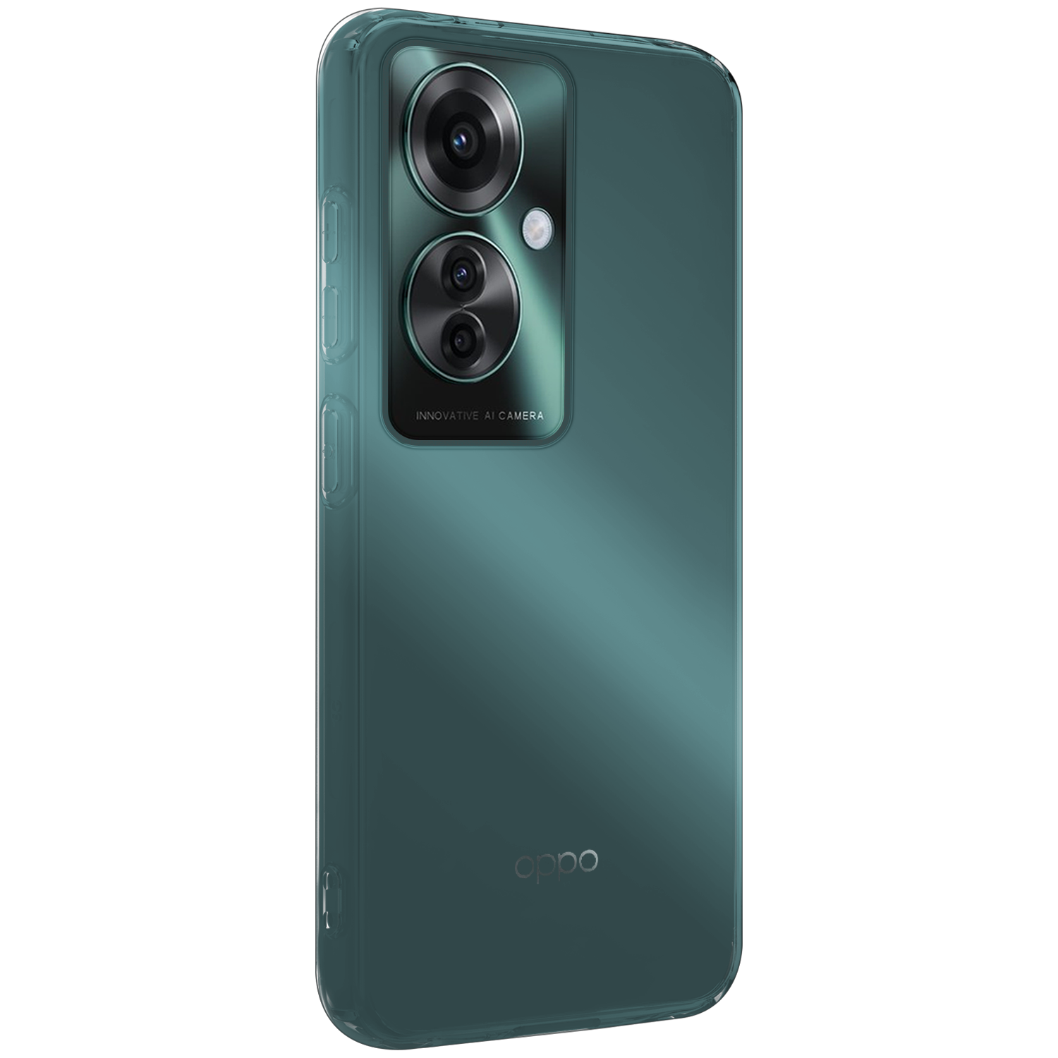 BASEY. Hoesje Geschikt voor Oppo Reno11 F Hoesje Siliconen Case Hoes Met Screenprotector - Hoes Geschikt voor Oppo Reno11 F Hoes Cover Case - Transparant