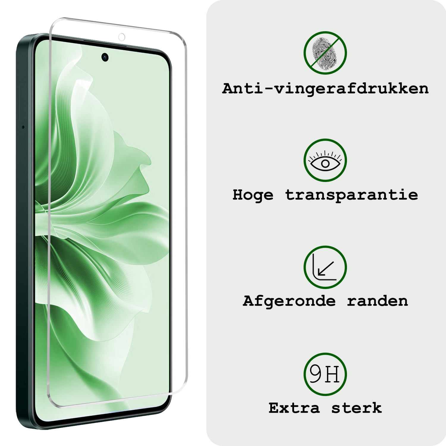 BASEY. Hoesje Geschikt voor Oppo Reno11 F Hoesje Siliconen Case Hoes Met Screenprotector - Hoes Geschikt voor Oppo Reno11 F Hoes Cover Case - Transparant