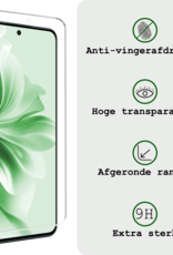 BASEY. Hoesje Geschikt voor Oppo Reno11 F Hoesje Siliconen Case Hoes Met 2x Screenprotector - Hoes Geschikt voor Oppo Reno11 F Hoes Cover Case - Zwart