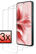 NoXx Screenprotector Geschikt voor Oppo Reno11 F Screenprotector Glas Gehard Tempered Glass - Screenprotector Geschikt voor Oppo Reno11 F Screen Protector Screen Cover - 3 PACK