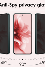NoXx Screenprotector Geschikt voor Oppo Reno11 F Screenprotector Privacy Glas Gehard Full Cover - Screenprotector Geschikt voor Oppo Reno11 F Screenprotector Privacy Tempered Glass - 2 PACK