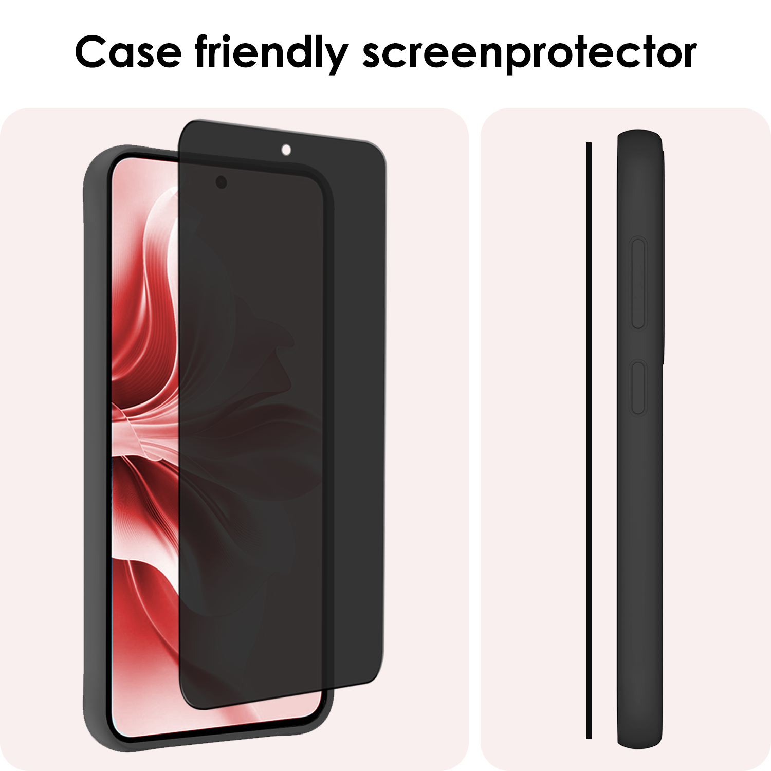 NoXx Screenprotector Geschikt voor Oppo Reno11 F Screenprotector Privacy Glas Gehard Full Cover - Screenprotector Geschikt voor Oppo Reno11 F Screenprotector Privacy Tempered Glass - 2 PACK
