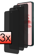 NoXx Screenprotector Geschikt voor Oppo Reno11 F Screenprotector Privacy Glas Gehard Full Cover - Screenprotector Geschikt voor Oppo Reno11 F Screenprotector Privacy Tempered Glass - 3 PACK