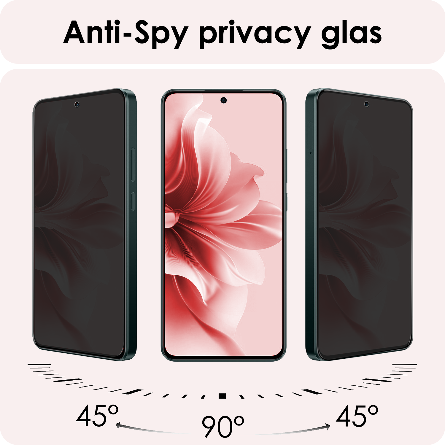NoXx Screenprotector Geschikt voor Oppo Reno11 F Screenprotector Privacy Glas Gehard Full Cover - Screenprotector Geschikt voor Oppo Reno11 F Screenprotector Privacy Tempered Glass - 3 PACK
