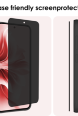 NoXx Screenprotector Geschikt voor Oppo Reno11 F Screenprotector Privacy Glas Gehard Full Cover - Screenprotector Geschikt voor Oppo Reno11 F Screenprotector Privacy Tempered Glass - 3 PACK