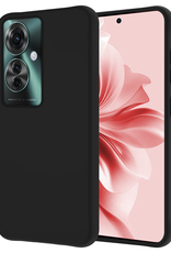 NoXx Hoesje Geschikt voor Oppo Reno11 F Hoesje Siliconen Case Hoes - Hoes Geschikt voor Oppo Reno11 F Hoes Cover Case - Zwart