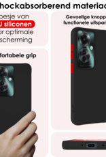 NoXx Hoesje Geschikt voor Oppo Reno11 F Hoesje Siliconen Case Hoes - Hoes Geschikt voor Oppo Reno11 F Hoes Cover Case - Zwart - 2 PACK
