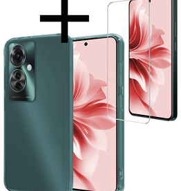 NoXx NoXx Oppo Reno11 F Hoesje Siliconen Met Screenprotector - Transparant