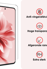 NoXx Hoesje Geschikt voor Oppo Reno11 F Hoesje Siliconen Case Hoes Met Screenprotector - Hoes Geschikt voor Oppo Reno11 F Hoes Cover Case - Transparant