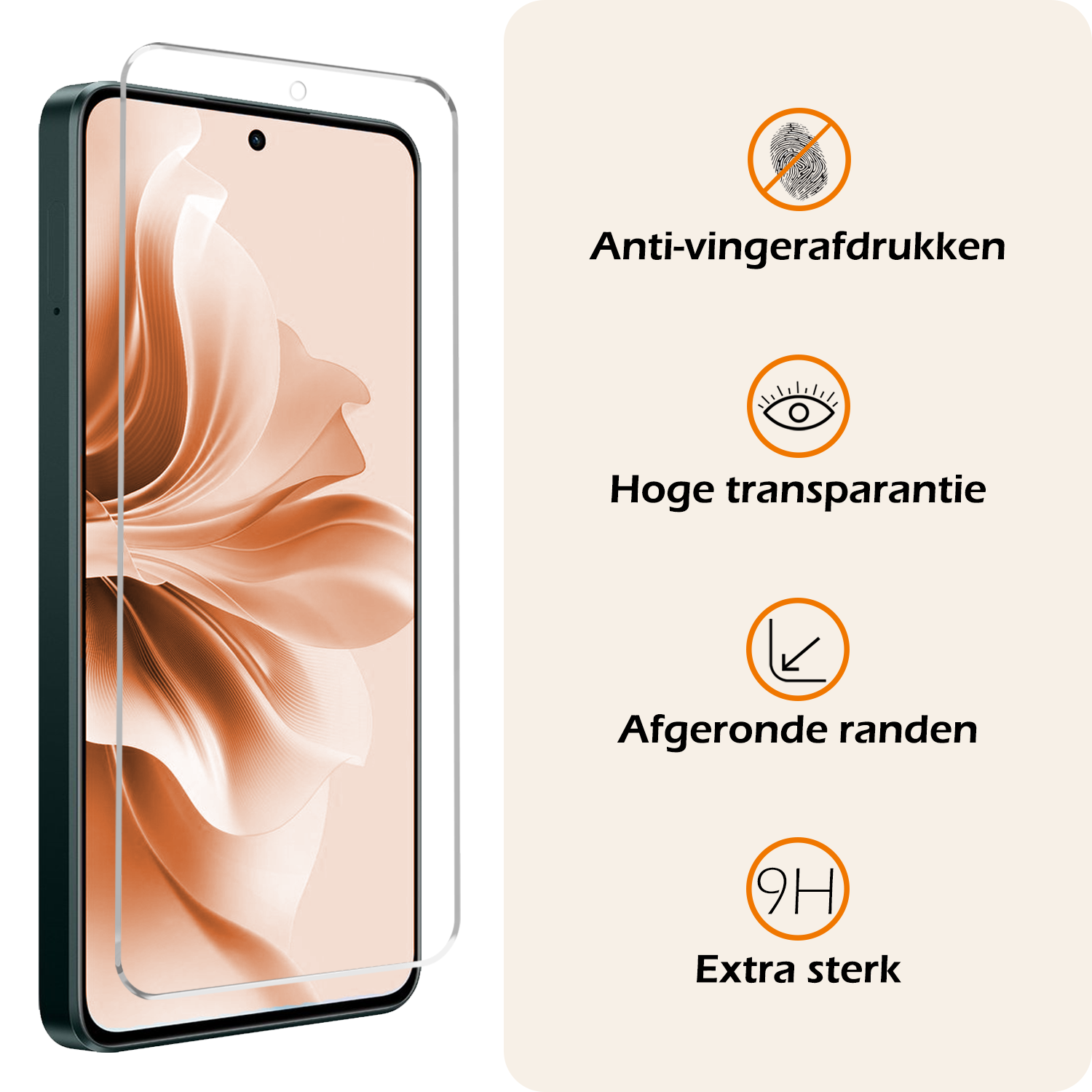 Nomfy Screenprotector Geschikt voor Oppo Reno11 F Screenprotector Glas Gehard Tempered Glass - Screenprotector Geschikt voor Oppo Reno11 F Screen Protector Screen Cover