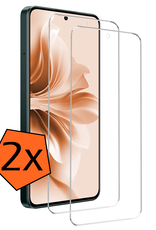 Nomfy Screenprotector Geschikt voor Oppo Reno11 F Screenprotector Glas Gehard Tempered Glass - Screenprotector Geschikt voor Oppo Reno11 F Screen Protector Screen Cover - 2 PACK