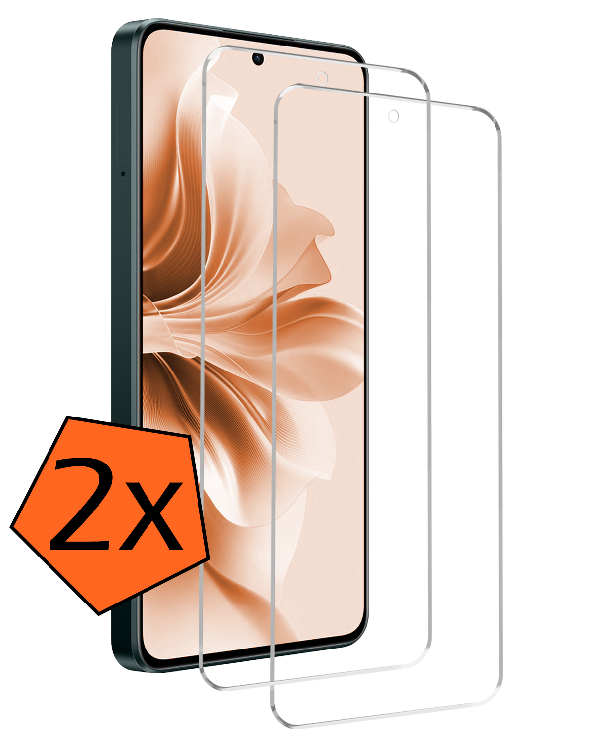 Nomfy Screenprotector Geschikt voor Oppo Reno11 F Screenprotector Glas Gehard Tempered Glass - Screenprotector Geschikt voor Oppo Reno11 F Screen Protector Screen Cover - 2 PACK