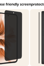 Nomfy Screenprotector Geschikt voor Oppo Reno11 F Screenprotector Privacy Glas Gehard Full Cover - Screenprotector Geschikt voor Oppo Reno11 F Screenprotector Privacy Tempered Glass