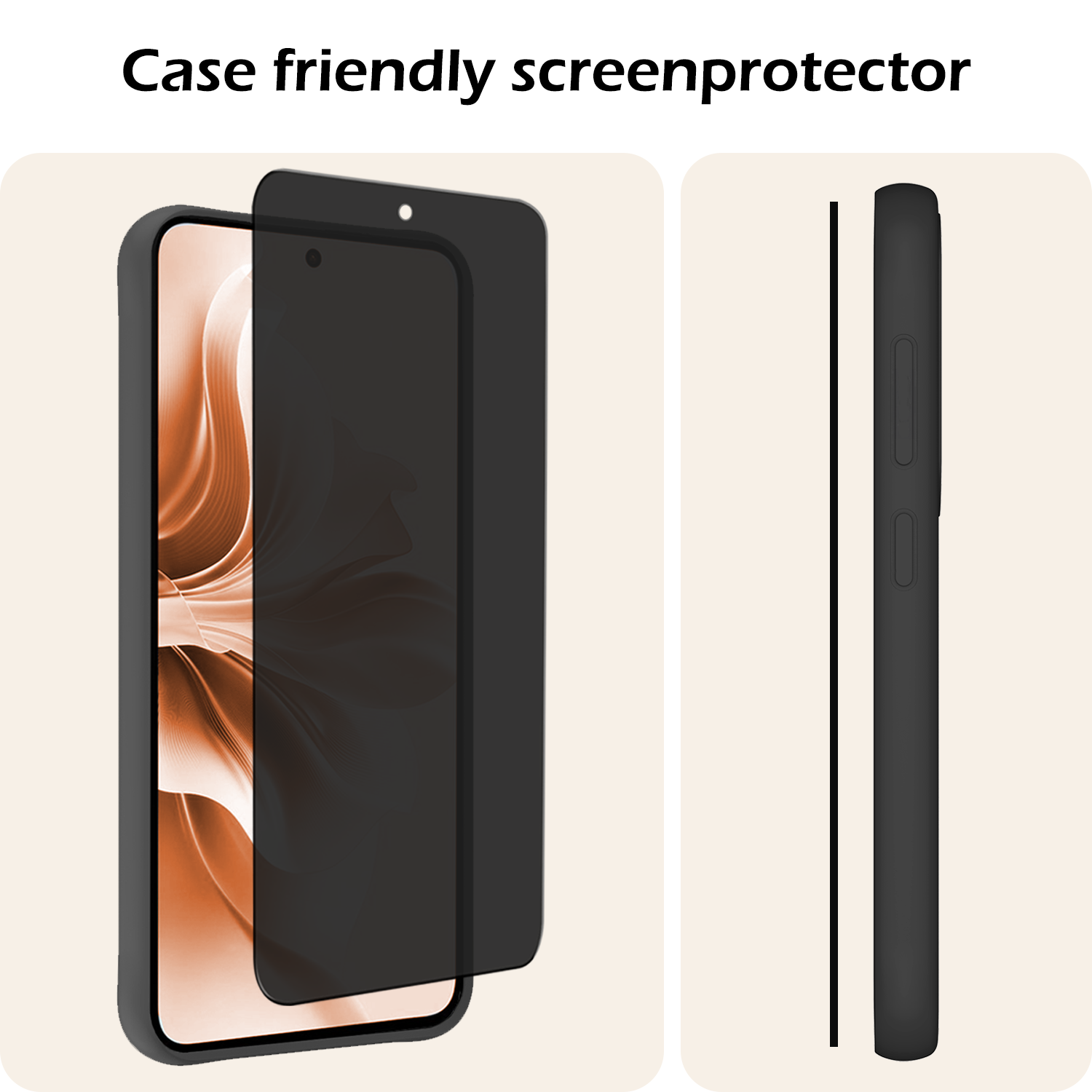Nomfy Screenprotector Geschikt voor Oppo Reno11 F Screenprotector Privacy Glas Gehard Full Cover - Screenprotector Geschikt voor Oppo Reno11 F Screenprotector Privacy Tempered Glass