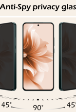 Nomfy Screenprotector Geschikt voor Oppo Reno11 F Screenprotector Privacy Glas Gehard Full Cover - Screenprotector Geschikt voor Oppo Reno11 F Screenprotector Privacy Tempered Glass - 2 PACK