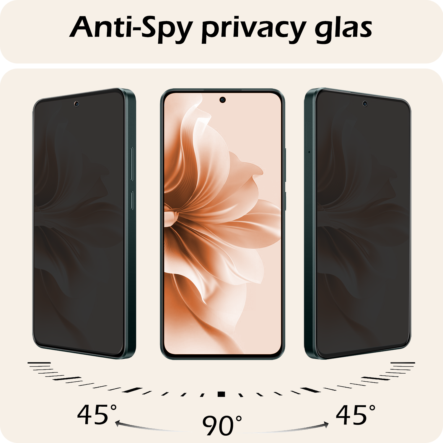 Nomfy Screenprotector Geschikt voor Oppo Reno11 F Screenprotector Privacy Glas Gehard Full Cover - Screenprotector Geschikt voor Oppo Reno11 F Screenprotector Privacy Tempered Glass - 2 PACK