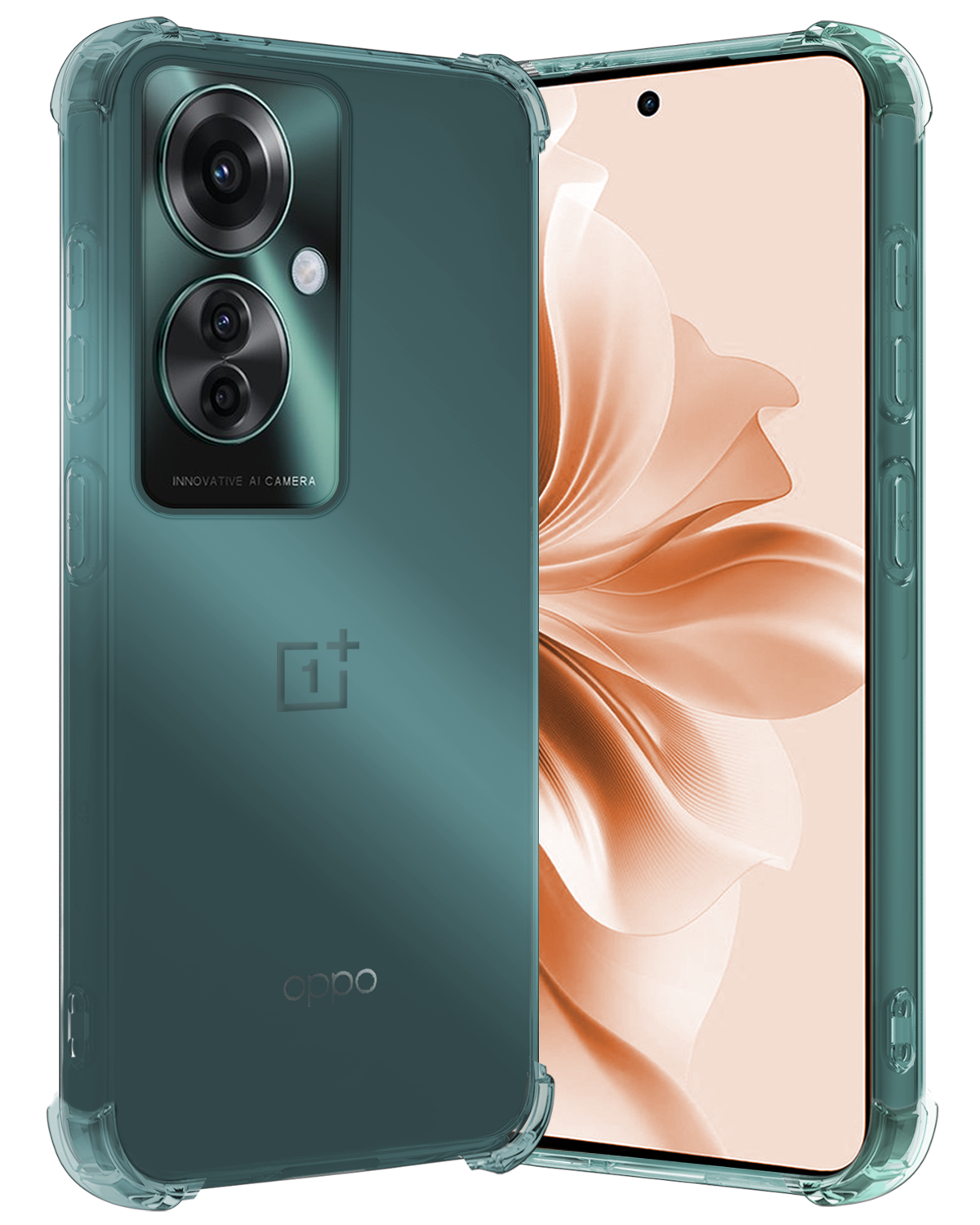 Nomfy Hoesje Geschikt voor Oppo Reno11 F Hoesje Siliconen Shock Proof Case Hoes - Hoes Geschikt voor Oppo Reno11 F Hoes Cover Case Shockproof - Transparant