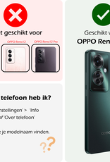 Nomfy Hoesje Geschikt voor Oppo Reno11 F Hoesje Siliconen Shock Proof Case Hoes - Hoes Geschikt voor Oppo Reno11 F Hoes Cover Case Shockproof - Transparant - 2 PACK