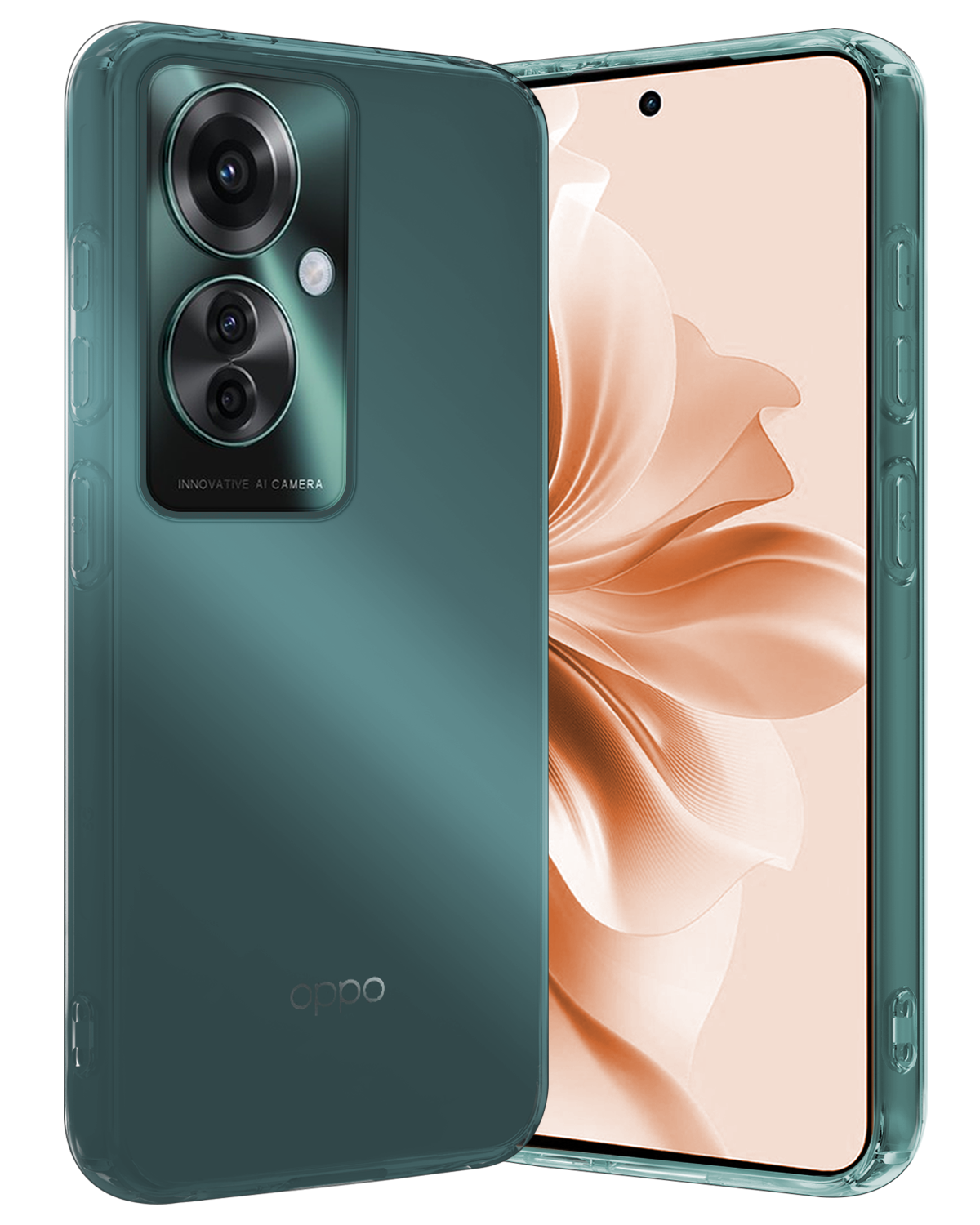 Nomfy Hoesje Geschikt voor Oppo Reno11 F Hoesje Siliconen Case Hoes - Hoes Geschikt voor Oppo Reno11 F Hoes Cover Case - Transparant