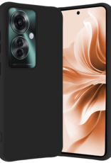 Nomfy Hoesje Geschikt voor Oppo Reno11 F Hoesje Siliconen Case Hoes - Hoes Geschikt voor Oppo Reno11 F Hoes Cover Case - Zwart