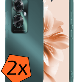 Nomfy Nomfy Oppo Reno11 F Hoesje Siliconen - Transparant - 2 PACK