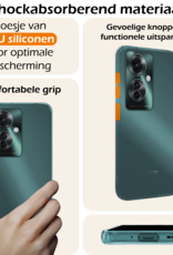 Nomfy Hoesje Geschikt voor Oppo Reno11 F Hoesje Siliconen Case Hoes - Hoes Geschikt voor Oppo Reno11 F Hoes Cover Case - Transparant - 2 PACK