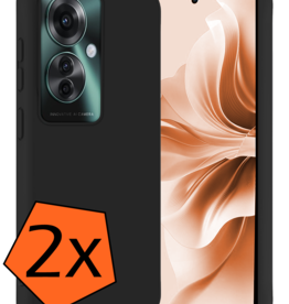 Nomfy Nomfy Oppo Reno11 F Hoesje Siliconen - Zwart - 2 PACK