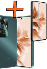 Nomfy Hoesje Geschikt voor Oppo Reno11 F Hoesje Siliconen Case Hoes Met Screenprotector - Hoes Geschikt voor Oppo Reno11 F Hoes Cover Case - Transparant