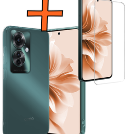 Nomfy Nomfy Oppo Reno11 F Hoesje Siliconen Met Screenprotector - Transparant