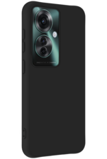 Nomfy Hoesje Geschikt voor Oppo Reno11 F Hoesje Siliconen Case Hoes Met 2x Screenprotector - Hoes Geschikt voor Oppo Reno11 F Hoes Cover Case - Zwart