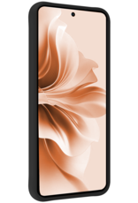 Nomfy Hoesje Geschikt voor Oppo Reno11 F Hoesje Siliconen Case Hoes Met 2x Screenprotector - Hoes Geschikt voor Oppo Reno11 F Hoes Cover Case - Zwart