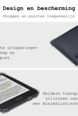 BASEY. Hoesje Geschikt voor Kobo Clara Colour Tablethoes Shockbestendig Back Cover Siliconen Tablet Case Met Screenprotector - Transparant
