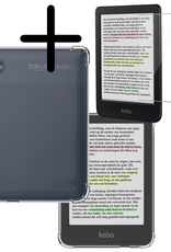 BASEY. Hoesje Geschikt voor Kobo Clara Colour Tablethoes Shockbestendig Back Cover Siliconen Tablet Case Met Screenprotector - Transparant