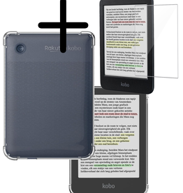 BASEY. BASEY. Kobo Clara Colour Hoesje Siliconen Transparant met Screenprotector