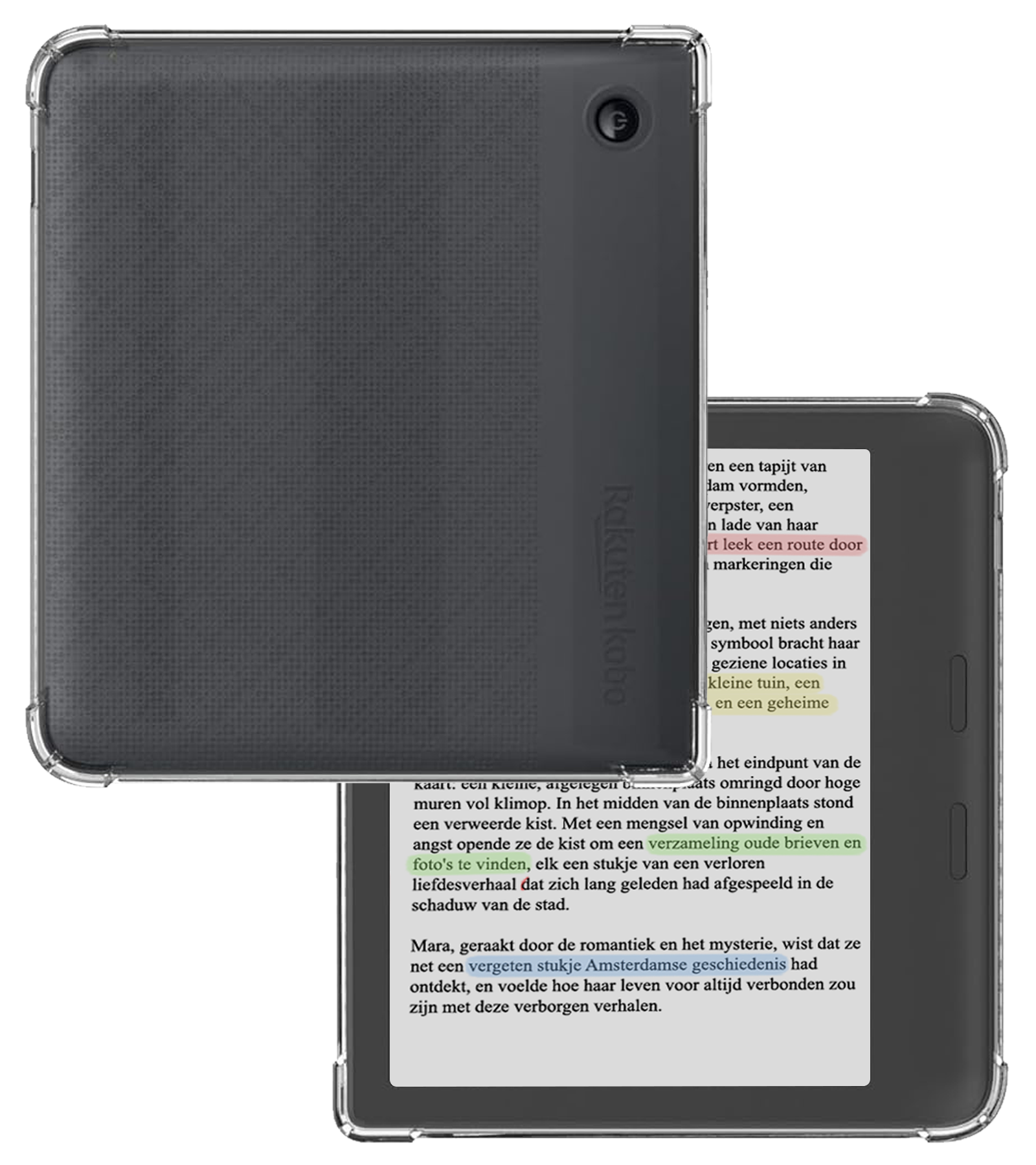 BASEY. Hoesje Geschikt voor Kobo Libra Colour Tablethoes Shockbestendig Back Cover Siliconen Tablet Case - Transparant