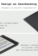 BASEY. Hoesje Geschikt voor Kobo Libra Colour Tablethoes Shockbestendig Back Cover Siliconen Tablet Case Met Screenprotector - Transparant