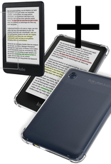 NoXx Hoesje Geschikt voor Kobo Clara Colour Shockproof Siliconen Case Met Screenprotector - Shockbestendige Tablet Hoes Geschikt voor Kobo Clara Colour - Transparant