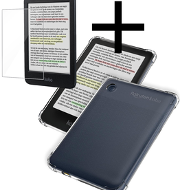 NoXx NoXx Kobo Clara Colour Hoesje Siliconen Transparant met Screenprotector