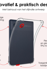 NoXx Hoesje Geschikt voor Kobo Clara BW Shockproof Siliconen Case Met Screenprotector - Shockbestendige Tablet Hoes Geschikt voor Kobo Clara BW - Transparant