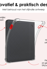 NoXx Hoesje Geschikt voor Kobo Libra Colour Shockproof Siliconen Case - Shockbestendige Tablet Hoes Geschikt voor Kobo Libra Colour - Transparant