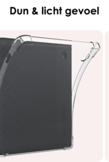 NoXx Hoesje Geschikt voor Kobo Libra Colour Shockproof Siliconen Case Met Screenprotector - Shockbestendige Tablet Hoes Geschikt voor Kobo Libra Colour - Transparant