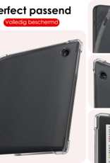 NoXx Hoesje Geschikt voor Kobo Libra Colour Shockproof Siliconen Case Met Screenprotector - Shockbestendige Tablet Hoes Geschikt voor Kobo Libra Colour - Transparant