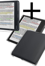 NoXx Hoesje Geschikt voor Kobo Libra Colour Shockproof Siliconen Case Met Screenprotector - Shockbestendige Tablet Hoes Geschikt voor Kobo Libra Colour - Transparant