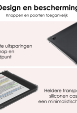 NoXx Hoesje Geschikt voor Kobo Libra Colour Shockproof Siliconen Case Met Screenprotector - Shockbestendige Tablet Hoes Geschikt voor Kobo Libra Colour - Transparant