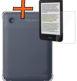 Nomfy Nomfy Kobo Clara Colour Hoesje Siliconen Transparant met Screenprotector