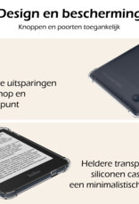 Nomfy Hoesje Geschikt voor Kobo Clara BW Tablet Hoes Siliconen Case Met Screenprotector - Shockproof Back Cover Geschikt voor Kobo Clara BW - Transparant